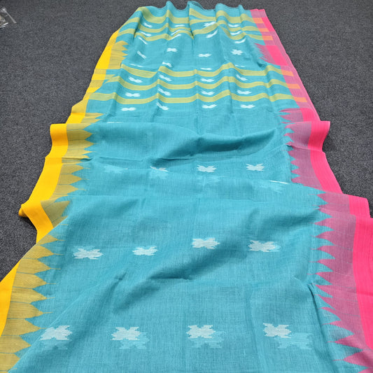 Handloom manipuri cotton saree
With bp