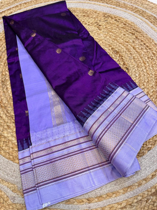 *All New Colours* 

*Exclusive silk ilkal saree*
*Pure silk korvai temple border* with *body butta* design superior quality ilkal saree & contrast blouse 
6.10mtrs length 
Full body pure silk 
Border, pallu & blouse semi silk
