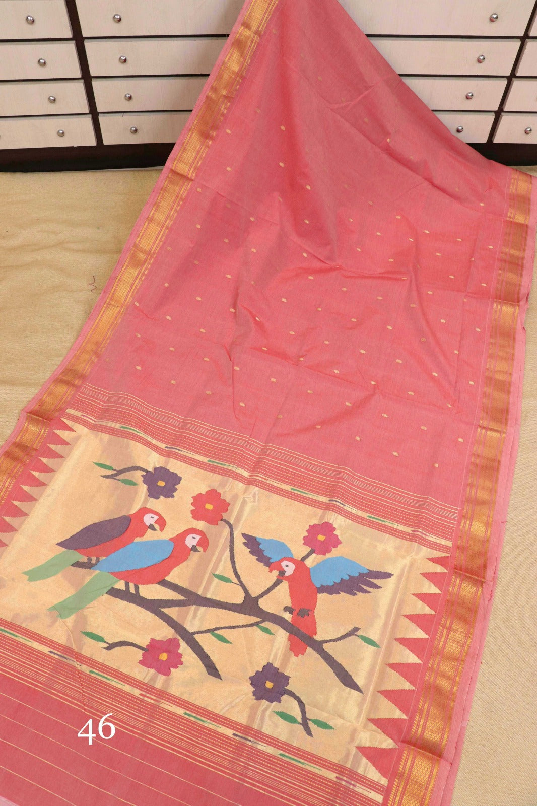 Kiara | Cotton Handloom Paithani Saree