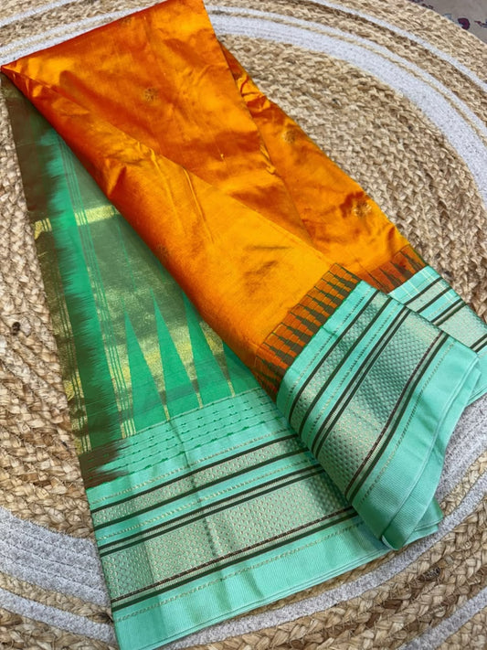 *All New Colours* 

*Exclusive silk ilkal saree*
*Pure silk korvai temple border* with *body butta* design superior quality ilkal saree & contrast blouse 
6.10mtrs length 
Full body pure silk 
Border, pallu & blouse semi silk 