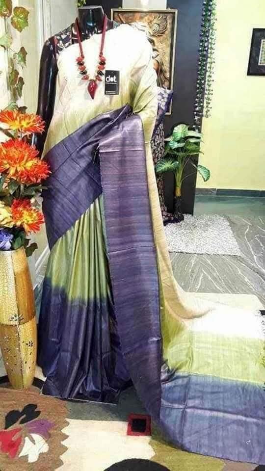 Chamira | Tussar Ghicha Dyed Saree