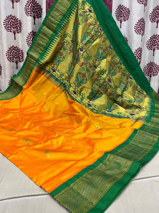 Puckani | Powerloom Kadiyal Paithani Silk Saree