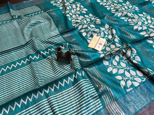 Tupanika | Tussar Ghicha Screen Print Saree