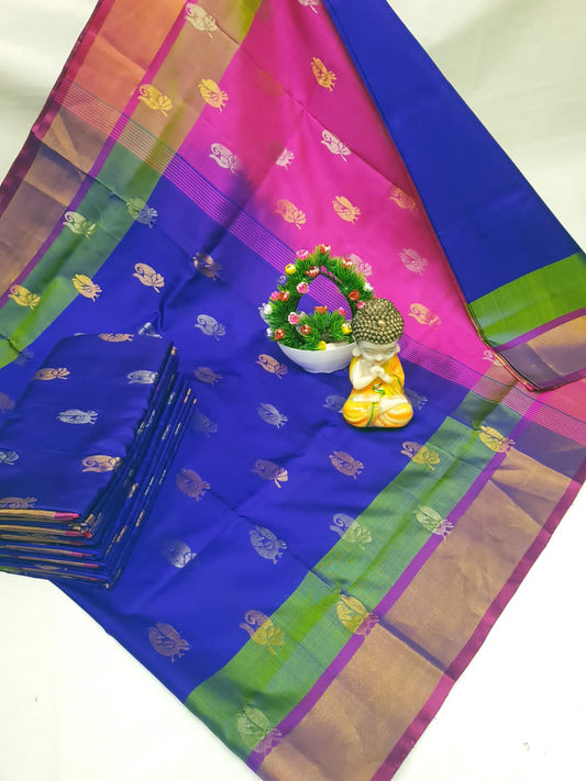 UdayaNeela | Pure silk uppada saree