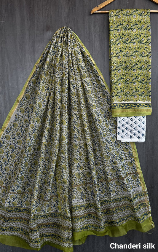 Sanon | hand block printed chanderi sarees