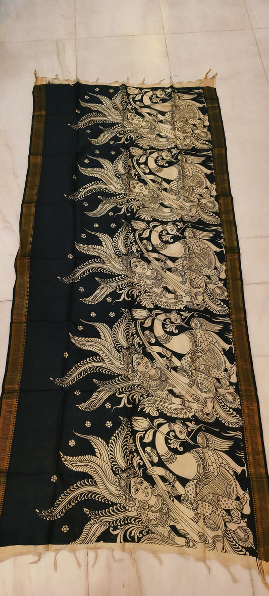 Kesha | Kalamkari dupatta on mangalagiri silk