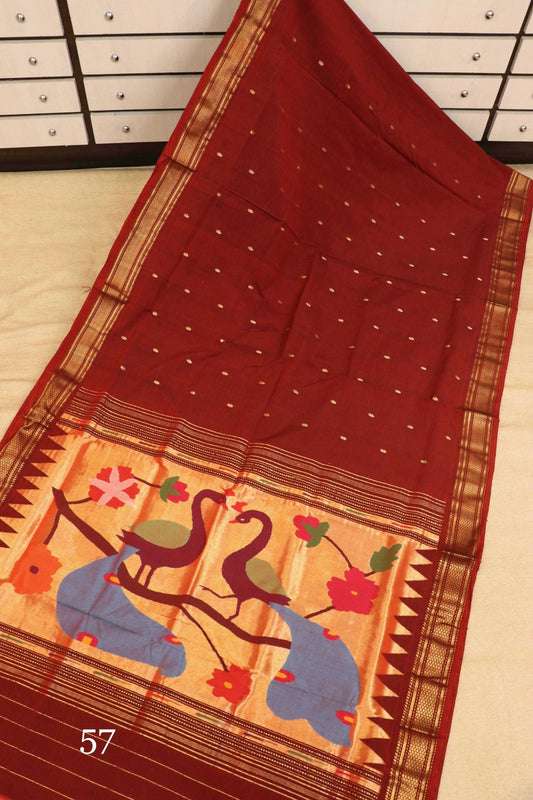 Samskruthy | Cotton Handloom Paithani Saree