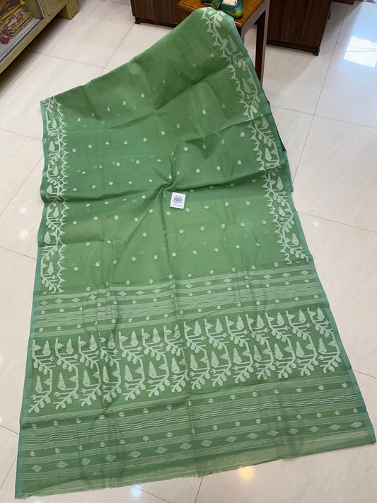 Jasika | handwoven Cotton Needlework jamdani saree