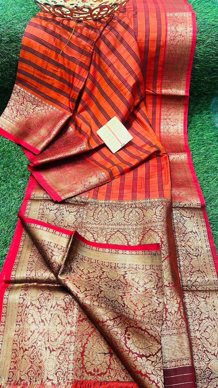 Geetha-tussar-banarasee | Tussar silk Banarasee sarees