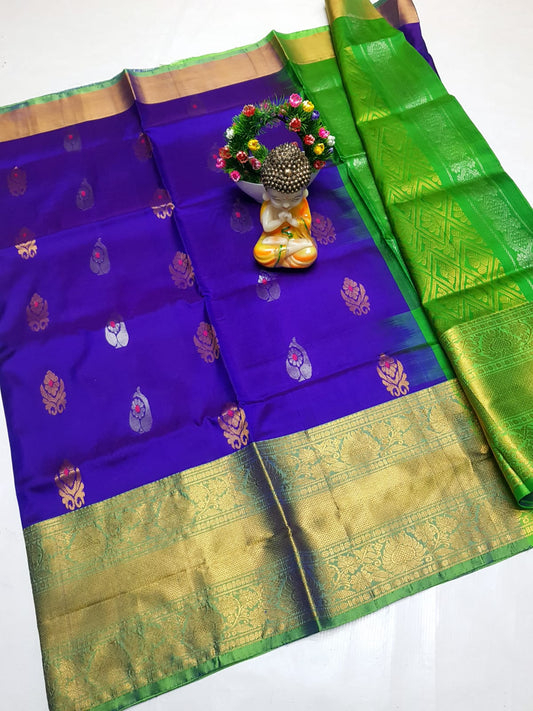 🌹uppada pattu🌹
💐🌹 Kanchi border Kalanjali buta sarees 
 🌹Good quality 💐👌👌👌
 Fabric: uppada pattu/pattu 💐💐