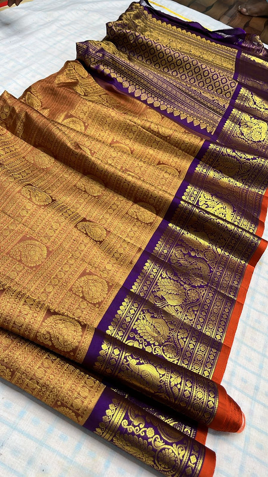 ✨✨Pure Gadwal Traditional
          Border Brocade 
          Pattu Sarees ✨✨