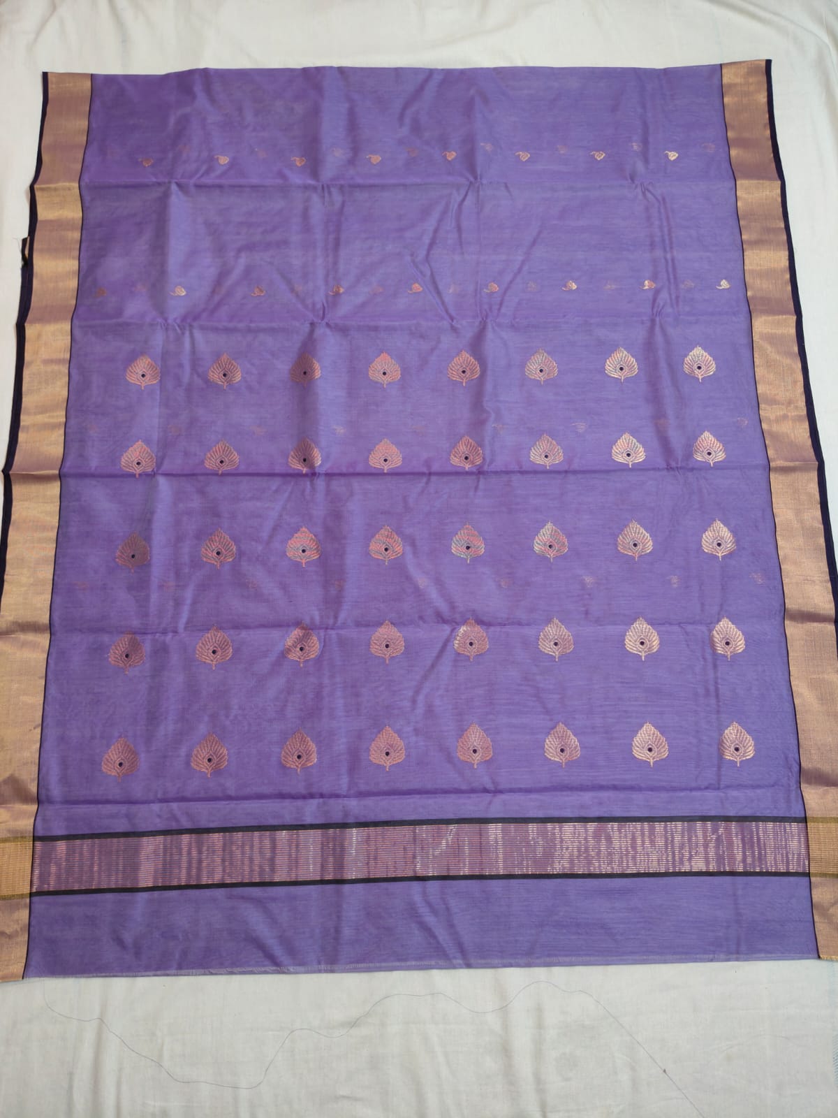 Silk y cotton 
Chanderi
 saree 
