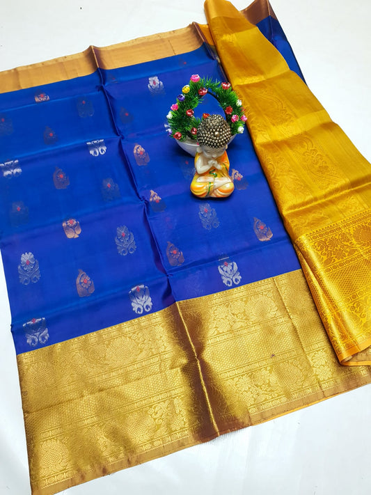 🌹uppada pattu🌹
💐🌹 Kanchi border Kalanjali buta sarees 
 🌹Good quality 💐👌👌👌
 Fabric: uppada pattu/pattu 💐💐