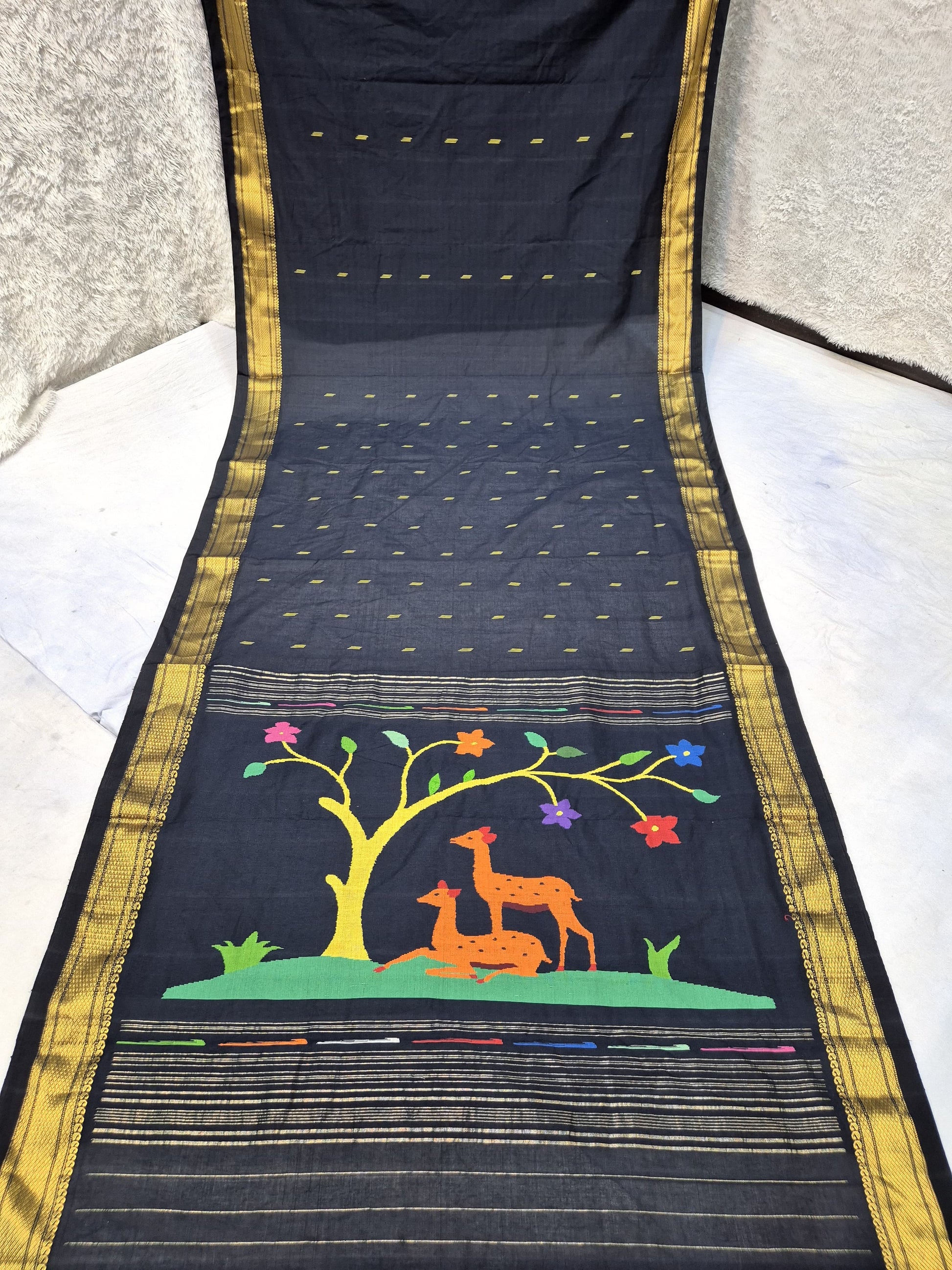 Pure Cotton handwoven paithani saree