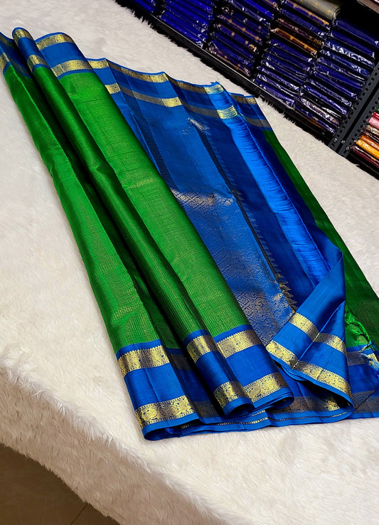 
*100% PURE  KANCHIPURAM HANDWOVEN VERY PREMIUM QUALITY 2G VAIRAOOSI PATTERN SILK SAREES*

*2 GRAM GOLD PURE ZARI WEAVING*
*SILK MARK CERTIFICATE ATTACHED*


VIDEO CALL SHOPPING AVAILABLE