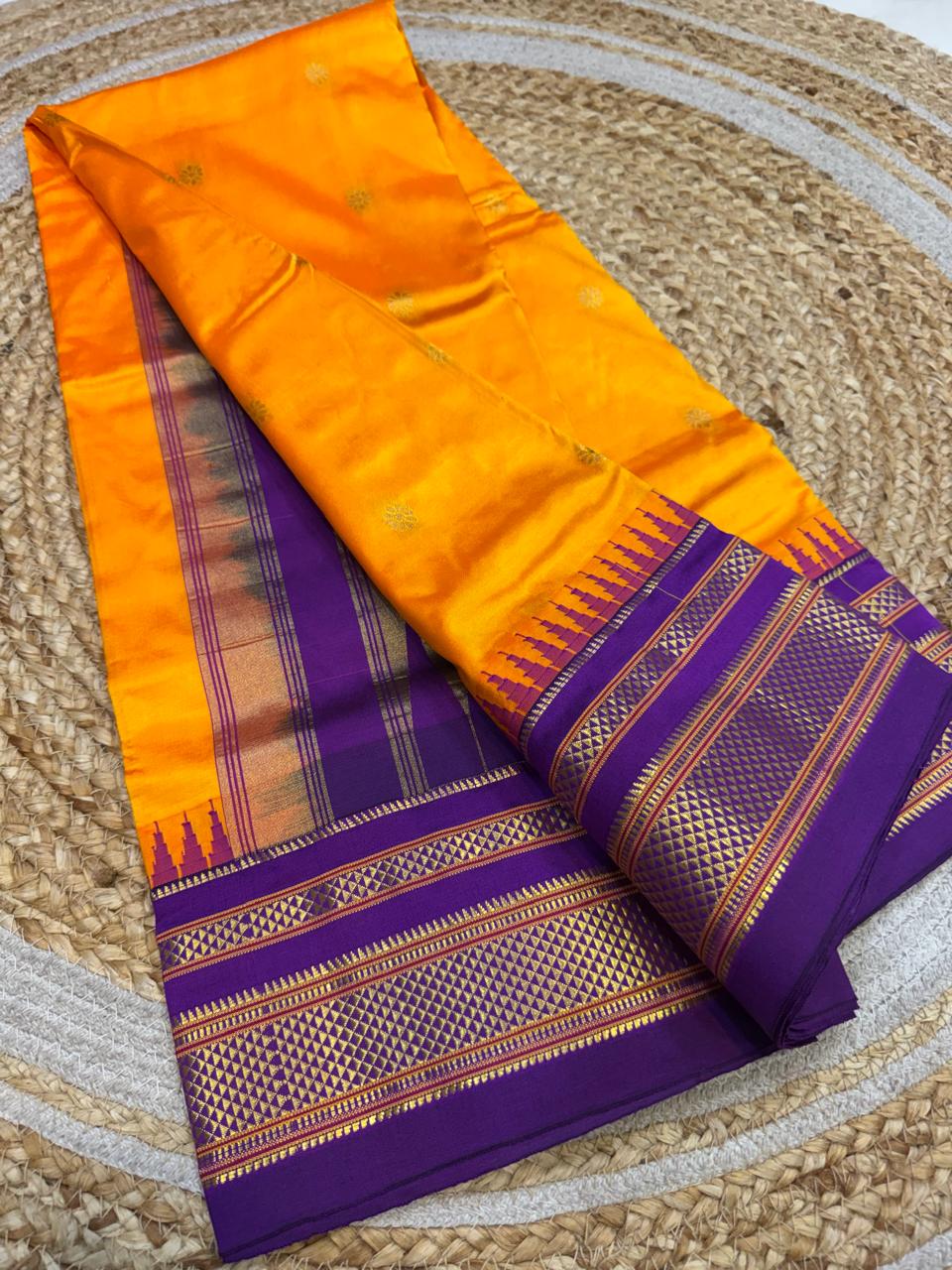 *All New Colours* 

*Exclusive silk ilkal saree*
*Pure silk korvai temple border* with *body butta* design superior quality ilkal saree & contrast blouse 
6.10mtrs length 
Full body pure silk 
Border, pallu & blouse semi silk
