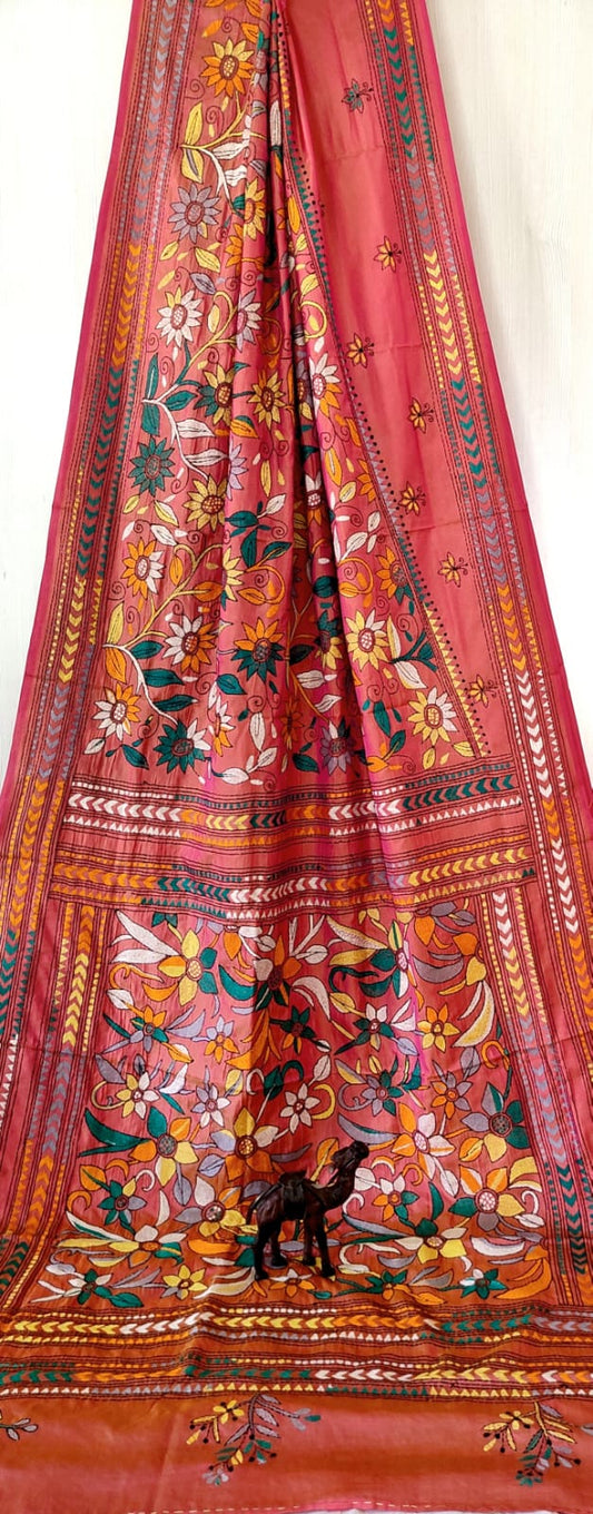 Beautiful kantha work on blended Bangalore silk

With kantha stich work bp