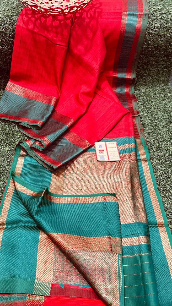 Jannat-tussar-banarasee | Tussar silk Banarasee sarees