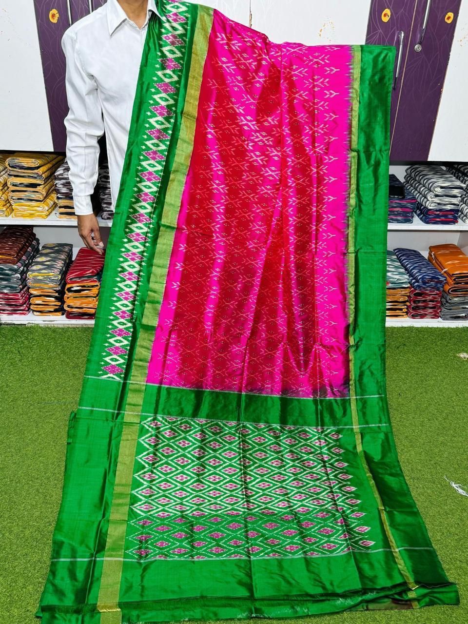 Genelia | Pure silk ikat saree