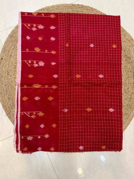 *Metirials*- 100 Count Cotton
 *Item Nam*- Authentic 100% Cotton
 Jamdani Neddle Work Blouse Piece 