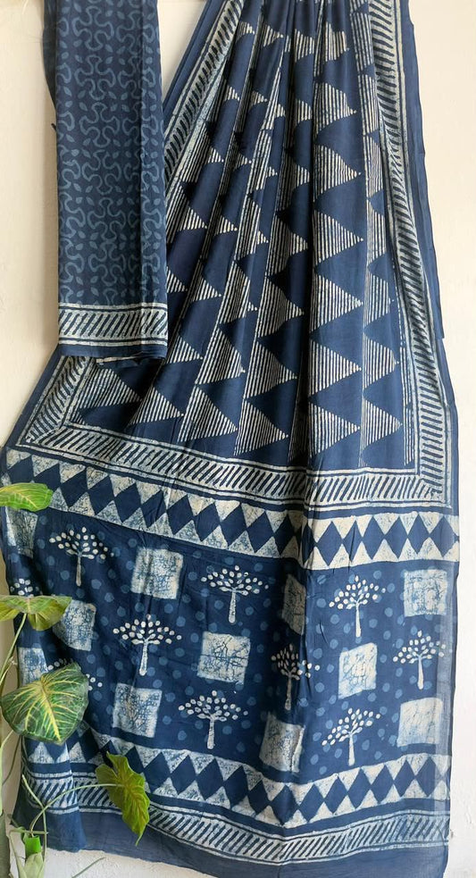 block prints on mul cotton