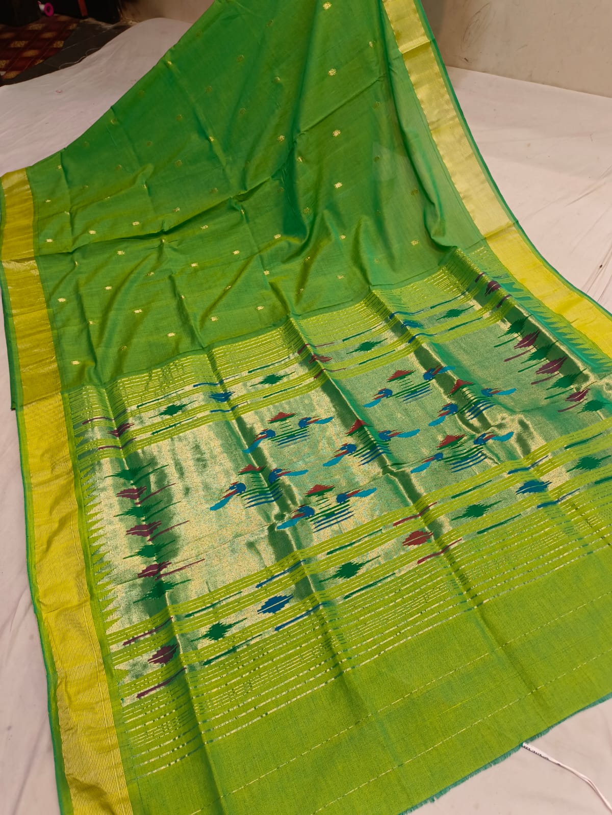 Shreya | Cotton Handloom Paithani Saree