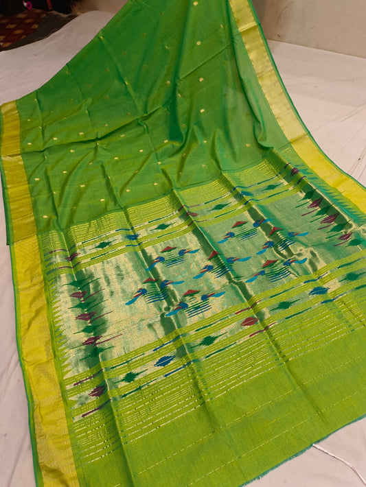 Shreya | Cotton Handloom Paithani Saree