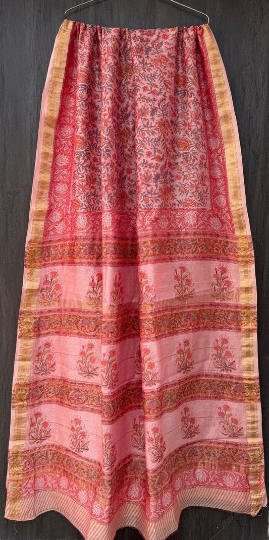 Sannidhi | Block printed Maheshwari Silk Saree