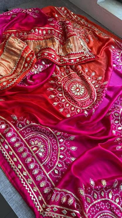 Aarashree | Gota Patti on Gajji Silk