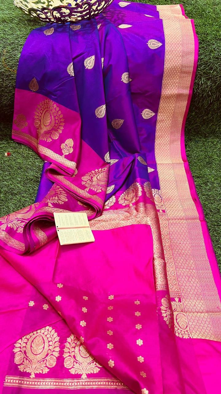 Pia-katan-silk | Banarasi Sarees in Katan Silk