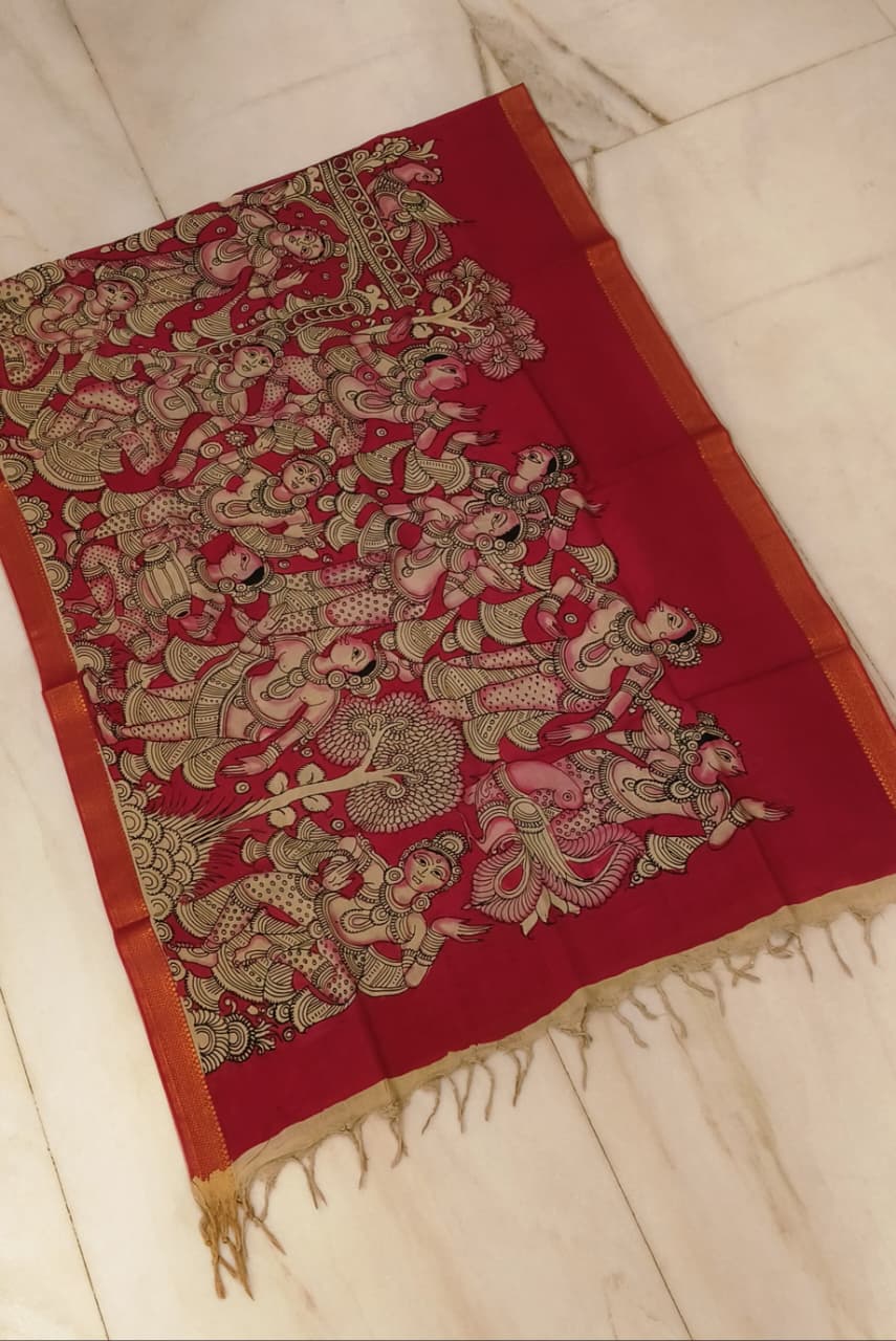 Ashaya | Kalamkari Saree in Bangalore silk