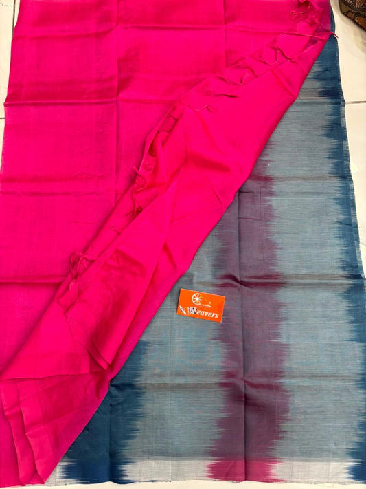 *Pure Handloom Mangalagiri CottonSilk Saree 

*Wholesaree Ikkat Design 

*Without Zari Border  

*Contrast Pallu Blouse 