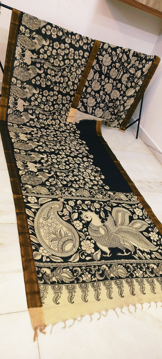 Kriya | Kalamkari dupatta on mangalagiri silk