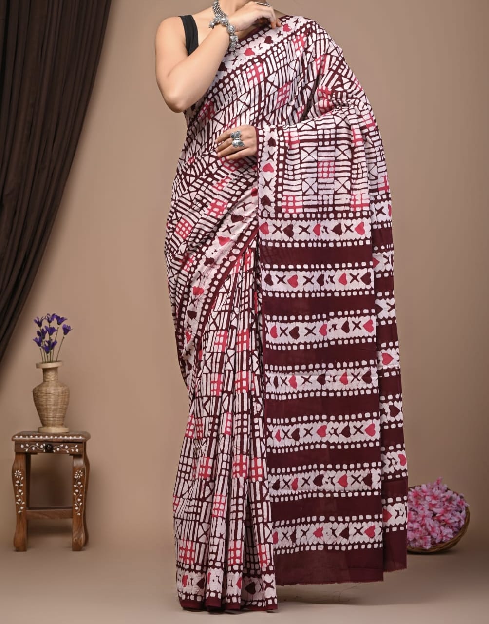 Muselvia | Mul Cotton Blockprint Saree
