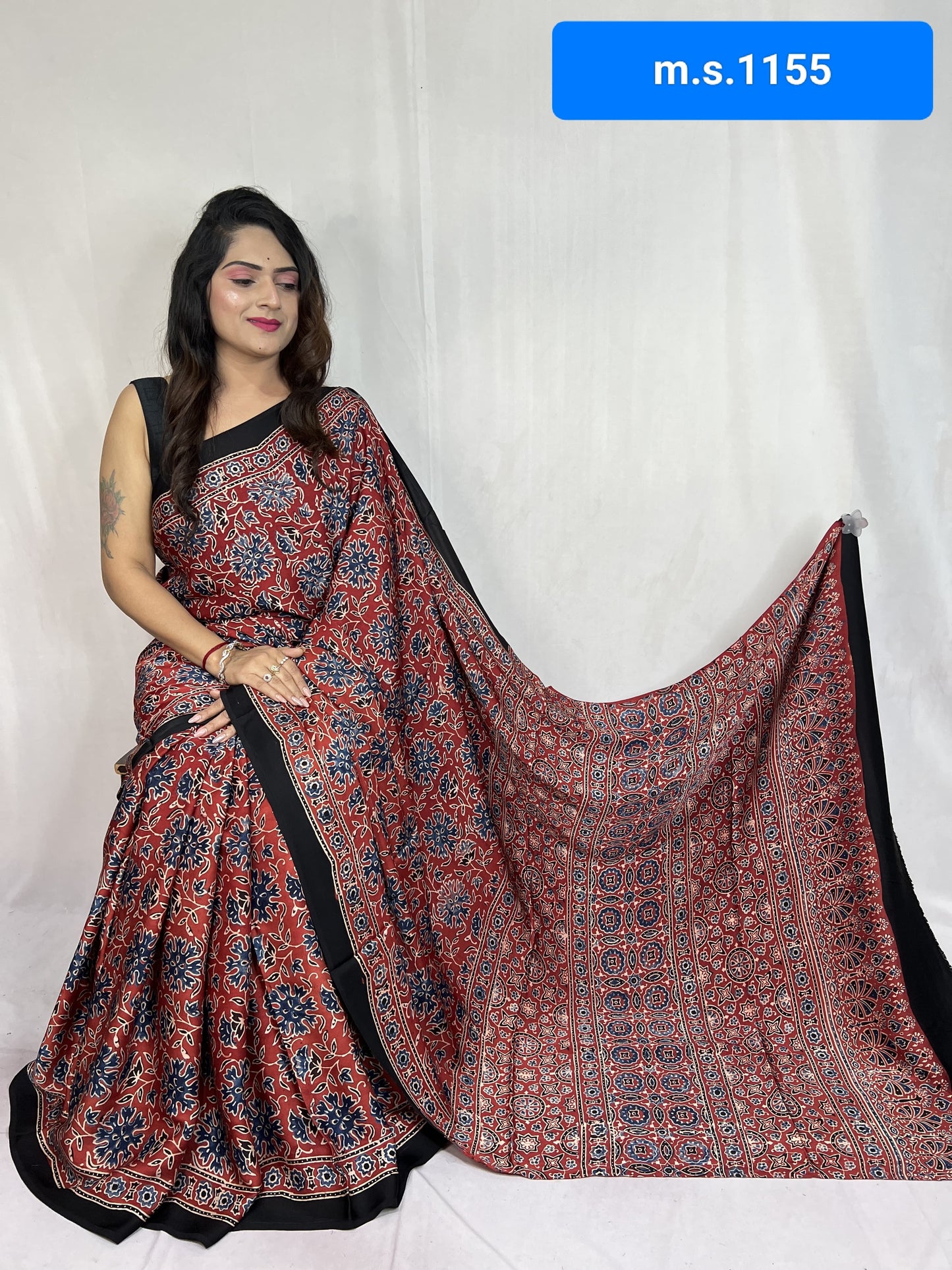 Adah | Ajrakh Prints on modal Silk