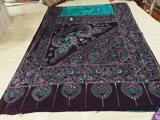 Cotton sorutuli handbatik saree with bp