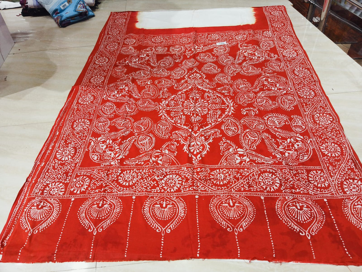Cotton sorutuli handbatik saree with bp