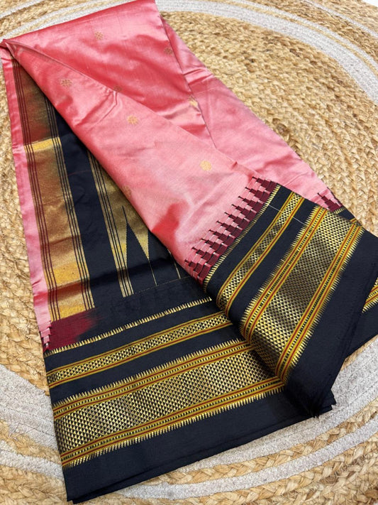 *All New Colours* 

*Exclusive silk ilkal saree*
*Pure silk korvai temple border* with *body butta* design superior quality ilkal saree & contrast blouse 
6.10mtrs length 
Full body pure silk 
Border, pallu & blouse semi silk
