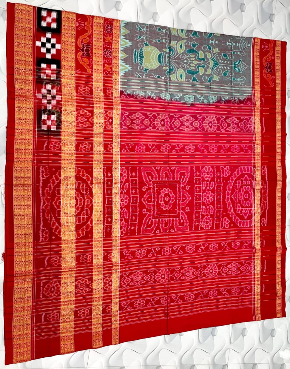 Pananah|Bomkai saree in papa silk