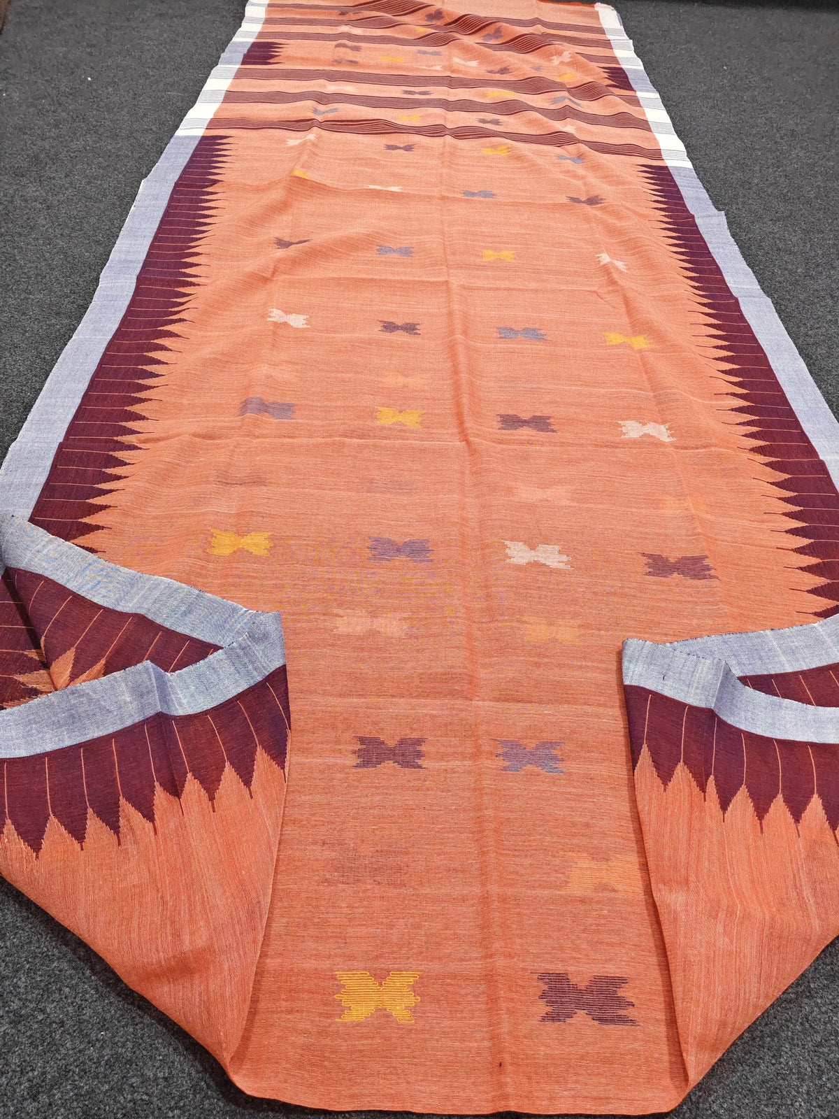Authentic handloom
 monipuri cotton saree
With bp
