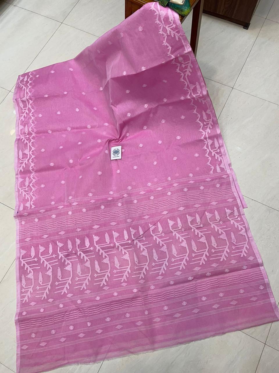 Javika | handwoven Cotton Needlework jamdani saree