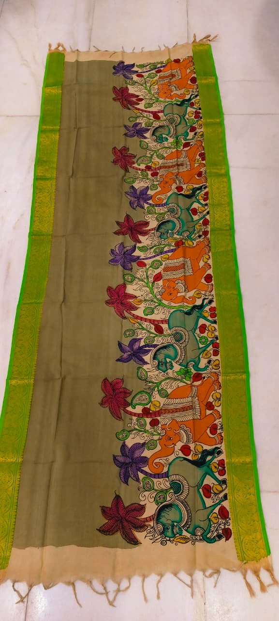 Kashish | Kalamkari Dupatta in Bangalore silk