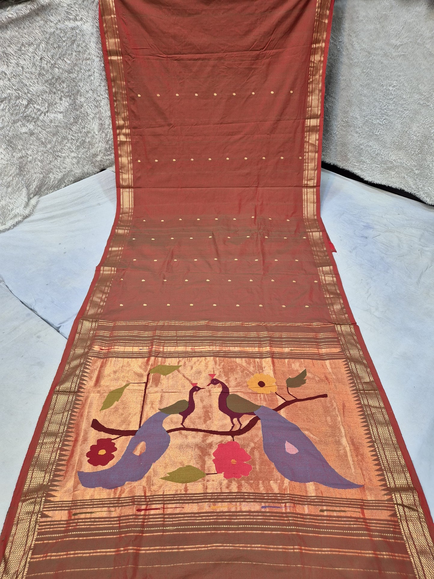 Pure Cotton handwoven paithani saree