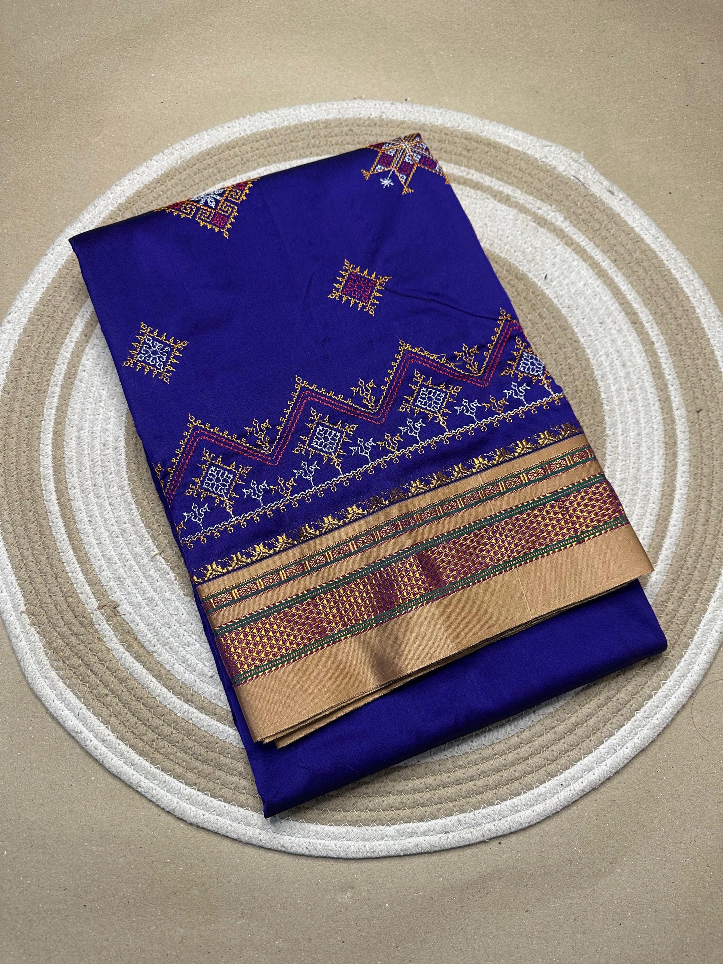 Kasthya | Kasuti Work on Cotton Saree
