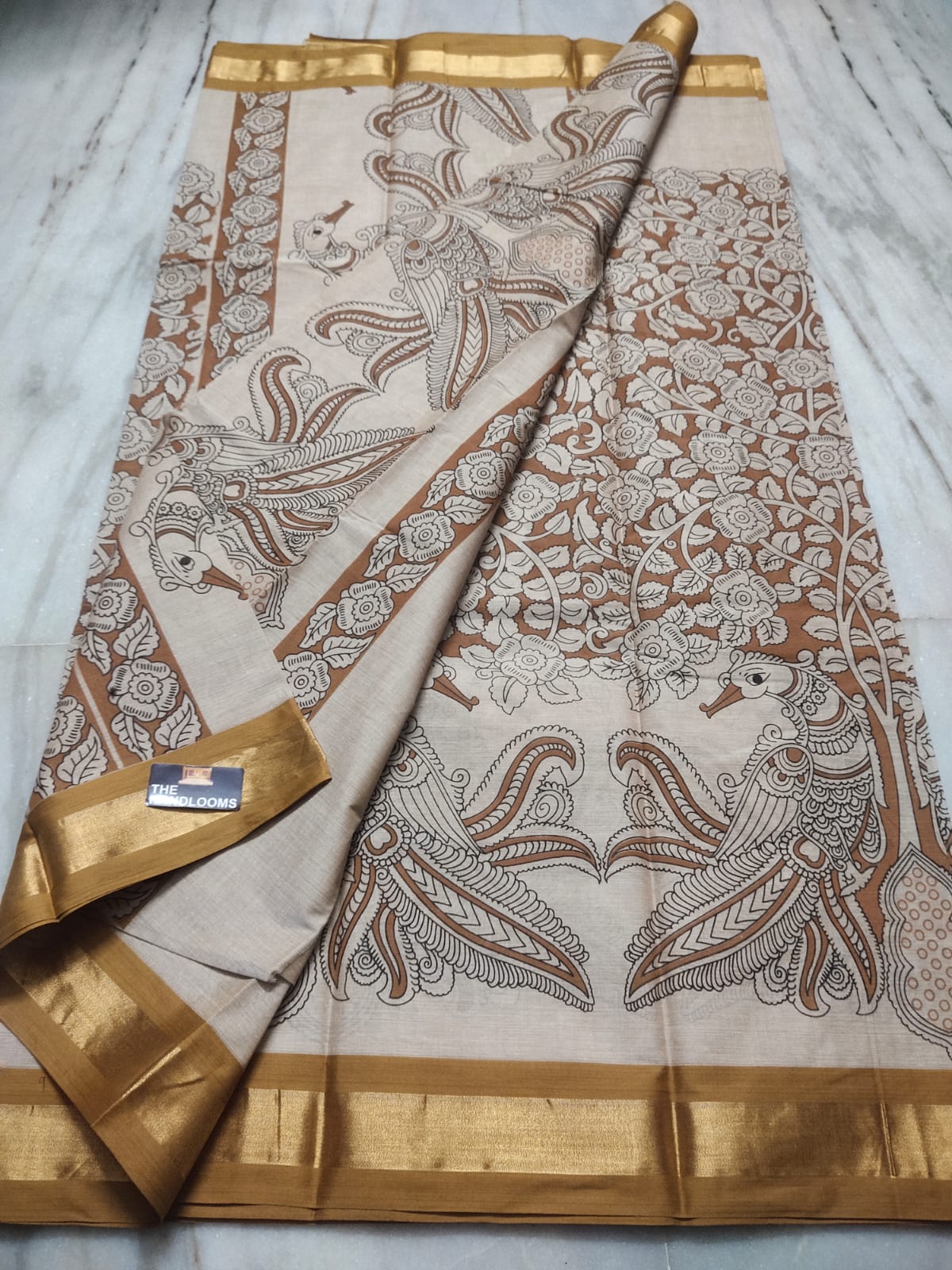 Manzithana | Mangalagiri Screen Printed Saree