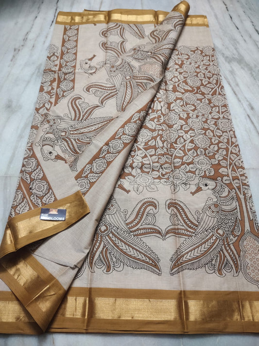 Manzithana | Mangalagiri Screen Printed Saree