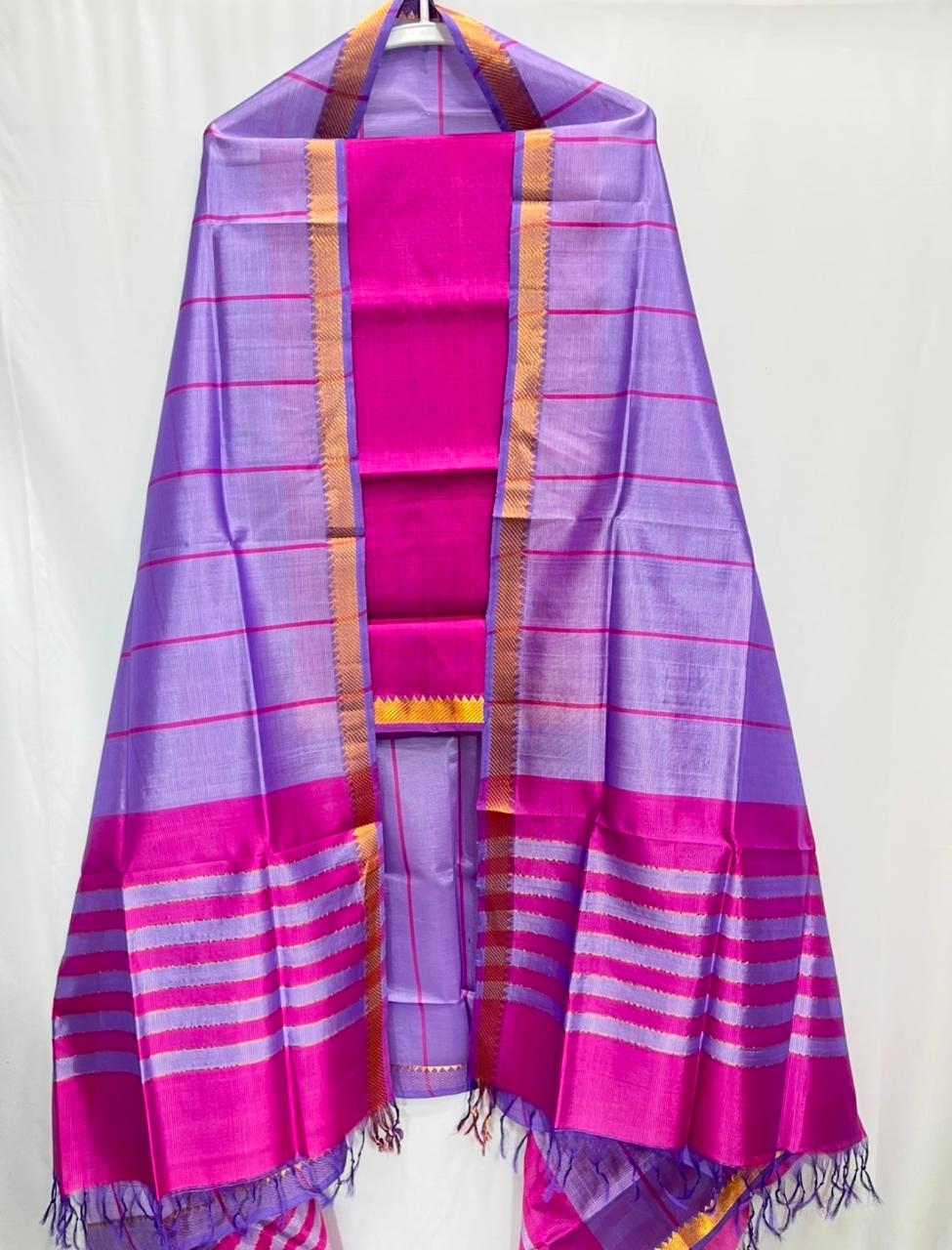 Fanisha | Mangalagiri-Pattu-Dress-Material