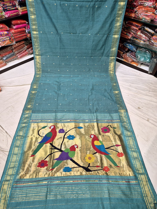 Chayomika | Cotton Handloom Paithani Saree
