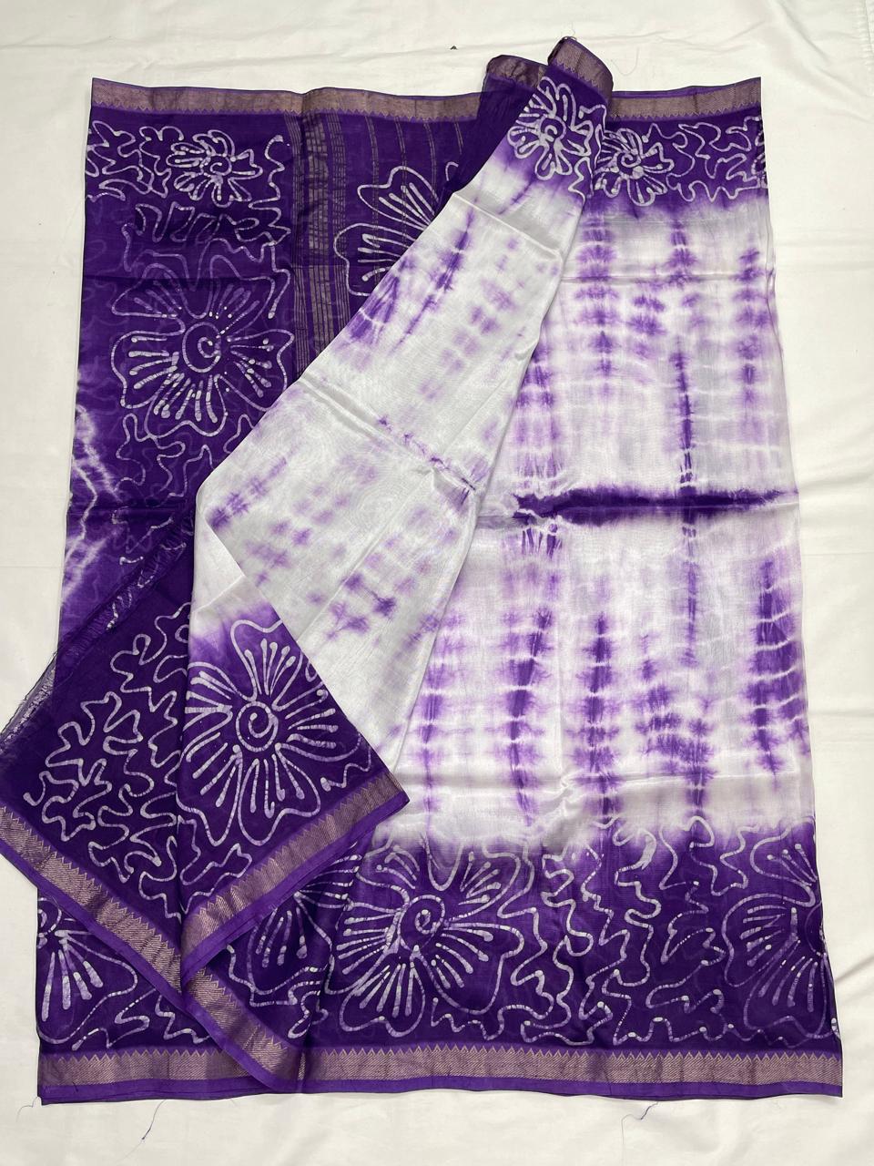 Sukanyaa | Shibori Mangalagiri Saree