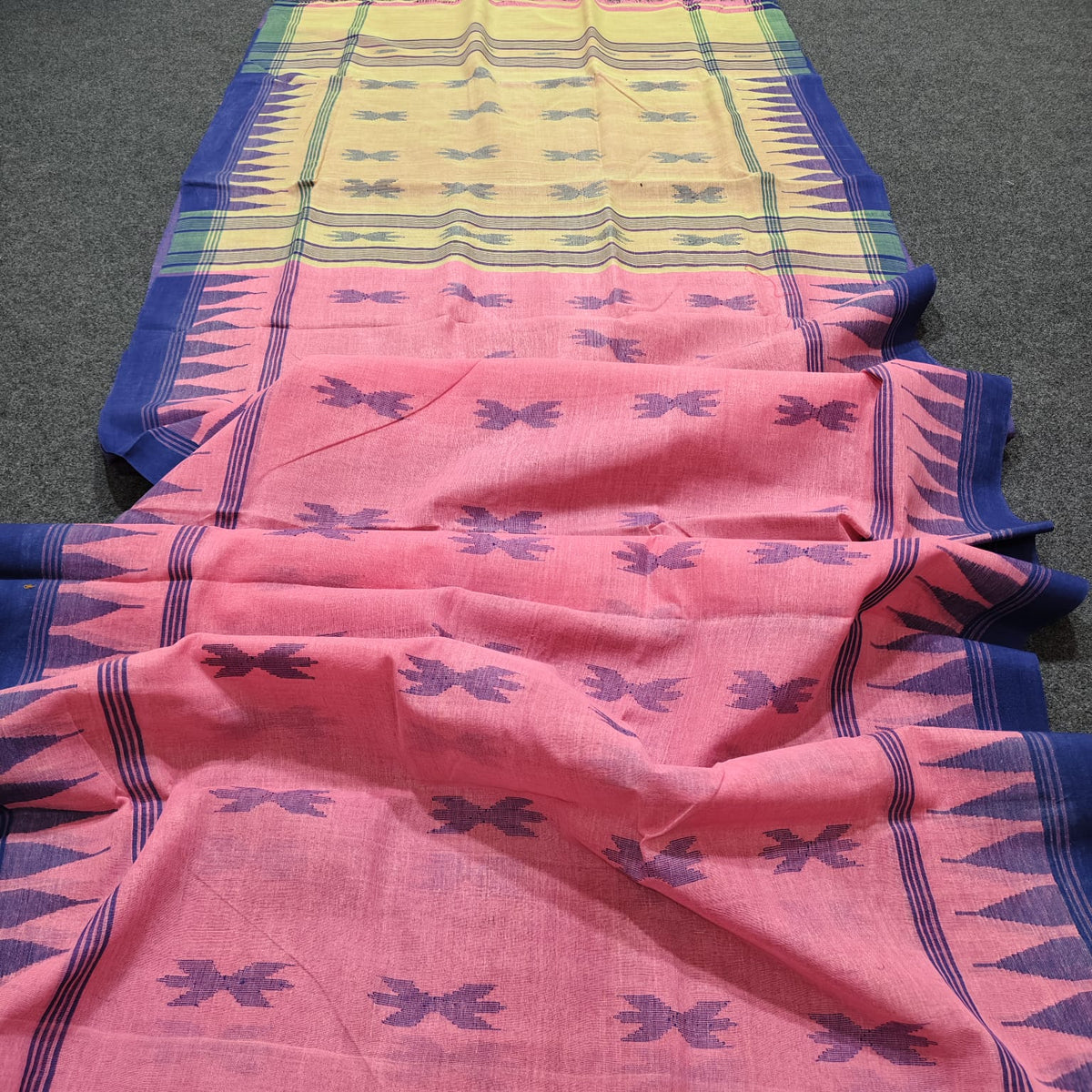Authentic handloom
 monipuri cotton saree
With bp
